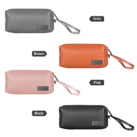 Waterproof Laptop Accessory Bag - Pu Leather - Pink thumbnail