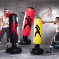 Vertical Inflatable Non-Tumbler Boxing Column - 160Cm Height - Black thumbnail