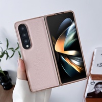 Skyline Series Nano Electroplating Pu Case for Samsung Galaxy z Fold 4 - Pink Gold thumbnail