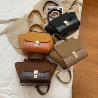 Versatile Vintage Wing Crossbody Bag with Frosted Finish and Chain - Coffee thumbnail