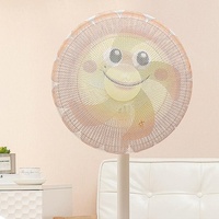 16 Cartoon Children Electric Fan with All-inclusive Mesh Protection Net and Anti-pinch Hand Cover - Safe and Fun - Sun Flower thumbnail