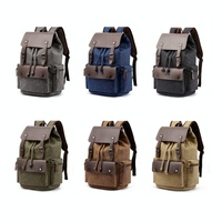 Student Canvas Backpack - Compact and Stylish - Navy thumbnail