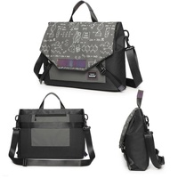 Anti-drop Crossbody Laptop Bag - 16 Inch Airbag Design - Gray Black Equation thumbnail