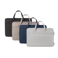 14.1-15.4 Inch Waterproof Laptop Bag - Durable and Stylish - Elegant Gray thumbnail