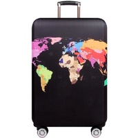 Xl Travel Luggage Cover - Dustproof Scratch-proof Elastic Sleeve - Fits 29-32 Inch Suitcases - English Map thumbnail