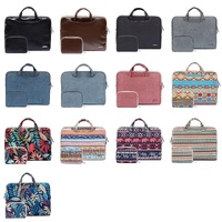 11.6 Inch Simple Business Laptop Bag with Liner - Ls-116 - Snowflake Nylon Gray thumbnail