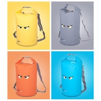 Waterproof Beach Bag For Outdoor Activities Pvc Mesh Cloth Storage Bucket For Swimming Rafting And Seaside Fun - Orange thumbnail