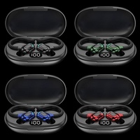 Wireless Bluetooth Earphones with Charging Case - F8 - Blue Double Ear thumbnail