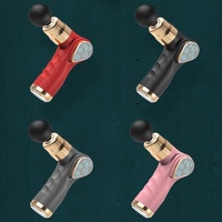 Compact Lcd Muscle Massager With Mini Fascia Gun - Red thumbnail
