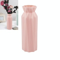 2-pack Plastic Round Vases - Simple Anti-fall Home Decor Ornaments - White thumbnail