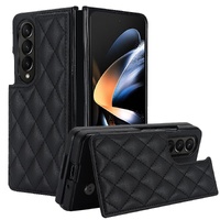 Foldable Full Coverage Double Buckle Pu Phone Case for Samsung Galaxy z Fold 4 - White thumbnail