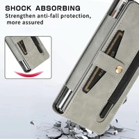 Leather Folding Phone Case for Samsung Galaxy z Fold 4 - Grey thumbnail