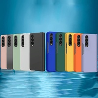 Foldable Skin Feel Case for Samsung Galaxy z Fold 4 / 5g - Orange thumbnail