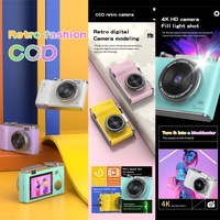 Retro Kids Camera With Dual-Lens 4K Hd Ccd - 2.4 Inch - Pink thumbnail