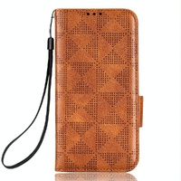 Symmetrical Leather Triangle Phone Case for Samsung Galaxy z Fold 4 - Brown thumbnail