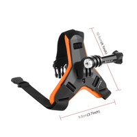 Universal Chin Strap Mount for Action Cameras - Orange thumbnail