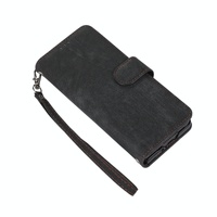 Samsung Galaxy z Fold 4 Leather Phone Case with Pen Slot - Horizontal Flip - Red thumbnail