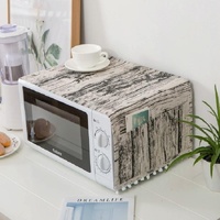 Universal Cotton Linen Microwave Dust Cover - Black Triangle thumbnail