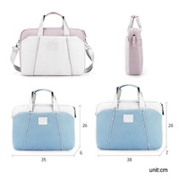 Computer Handheld Messenger Bag for Apple Macbook / Huawei / Xiaomi / Basne - Ladder Hand Lands Purple + Pink Pu Power Package thumbnail