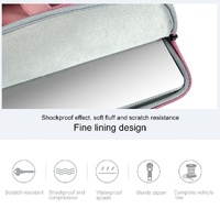 Waterproof Portable One-shoulder Handbag for 14.1 Laptops with Hidden Zipper and Suitcase Belt - Pink thumbnail