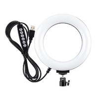 10 Mode Usb Led Ring Light with Tripod and Ball Head - 6.2 Inch Diameter - Pink thumbnail