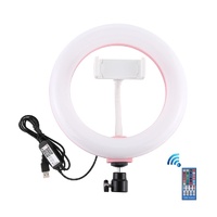 7.9 Dual Colour Led Ring Light with Usb Dimmable for Vlogging and Photography - Pink thumbnail