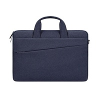 Portable Laptop Tablet Bag - 15.6 Inch Double Side Pockets Soft Handle Oxford Cloth - Deep Space Gray - Pink thumbnail