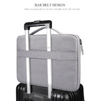 Waterproof Oxford Cloth Laptop Handbag With Trolley Strap - Pink thumbnail