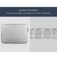 Universal Oxford Cloth Laptop Tablet Bag - Fits 13.3 Inch And Smaller - Dark Gray thumbnail
