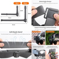 Adjustable 360 Degree Head Strap for Action Cameras - Grey thumbnail