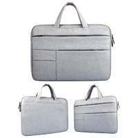 Portable Oxford Cloth Laptop Bag for 12 Devices - Multiple Pockets - Grey thumbnail
