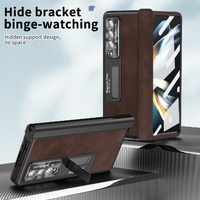 Magnetic Phone Case for Samsung Galaxy z Fold 4 - Napa Pattern - Brown thumbnail