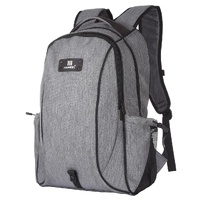 Grey Canvas Dual-shoulder Laptop Backpack - Portable Outdoor thumbnail