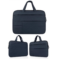 14 Inch Laptop Tablet Bag With Multiple Pockets And Soft Handle - Grey thumbnail
