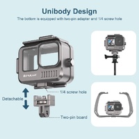 Waterproof Aluminum Case For Gopro Hero 9 / 10 / 11 / 12 - Grey thumbnail