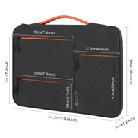 13 Laptop Sleeve Case for Macbook Samsung Thinkpad Sony Dell Alienware Chuwi Asus Hp -13.5 Inch Zipper Briefcase Handbag - Grey thumbnail