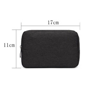 Versatile Headphone Charger & Data Cable Storage Bag - 17 x 11.5 x 5.5cm - Grey thumbnail