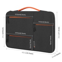 15.0 Laptop Sleeve Case for Macbook Samsung Thinkpad Sony Dell Alienware Chuwi Asus Hp - Zipper Briefcase Handbag 15.0-16.0 Laptops - Grey thumbnail