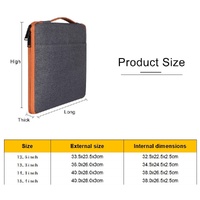 Stylish Laptop Handbag For Macbook Samsung Lenovo Sony Dell Asus Hp - Grey thumbnail