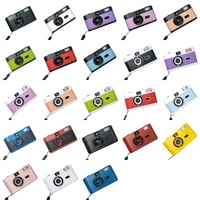 Retro Manual Reusable Film Camera for Kids - no Film - White + Pink Purple thumbnail