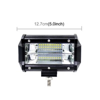 5 Inch 18W 24 Led Waterproof Ip67 Two Bar Modified Off - Road Lights Spotlight Light Car Work Lights Dc 9 - 48V - White thumbnail