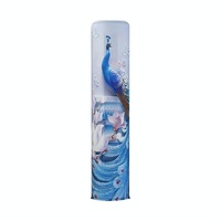 185 x 40 Cm Elastic Cloth Cabinet Air Conditioner Dust Cover - Blue Peacock thumbnail