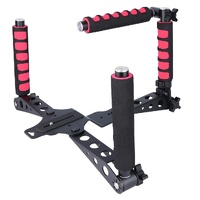 Multifunctional Camera Shoulder Mount For Dslr / Video Camera With Red Handles thumbnail