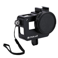 Aluminum Protective Cage with Uv Lens for Gopro Hero 2018 / 7 / 6 / 5 - 52mm - Red thumbnail