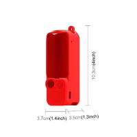 3 in 1 Silicone Case Set for Dji Pocket 3 - Red thumbnail
