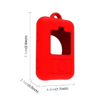 Protective Silicone Case for Insta360 one x X2 X3 with Rs Remote - Red thumbnail