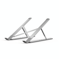 Adjustable Laptop Stand - Portable Folding Height Increase Heat Dissipation - Silver thumbnail