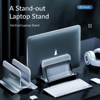 Space-saving Vertical Laptop Stand - Compact Design - Silver thumbnail