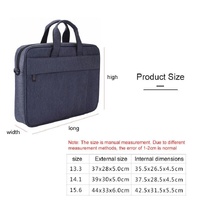 13.3 Inch Waterproof Anti-theft One-shoulder Handbag with Suitcase Belt - Navy Blue thumbnail