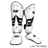 Thickened Leg Guards For Freestyle Grappling Thai Boxing And Taekwondo - White thumbnail